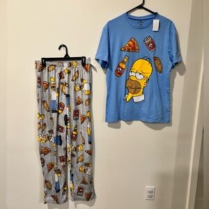 Homer Simpson Pajama Set - Blue and Gray
